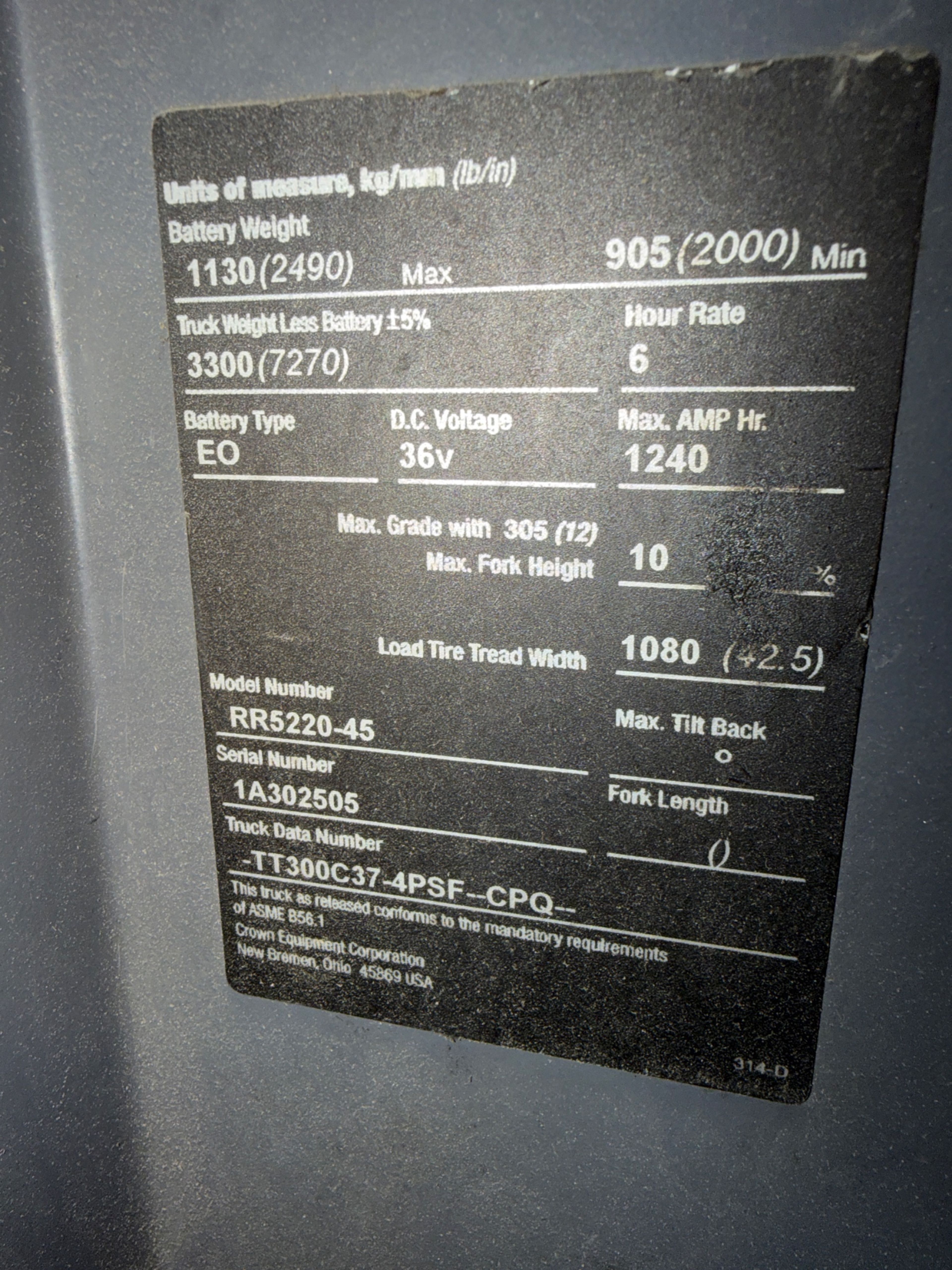 Crown RR5220-45 Reach Truck - Document 6
