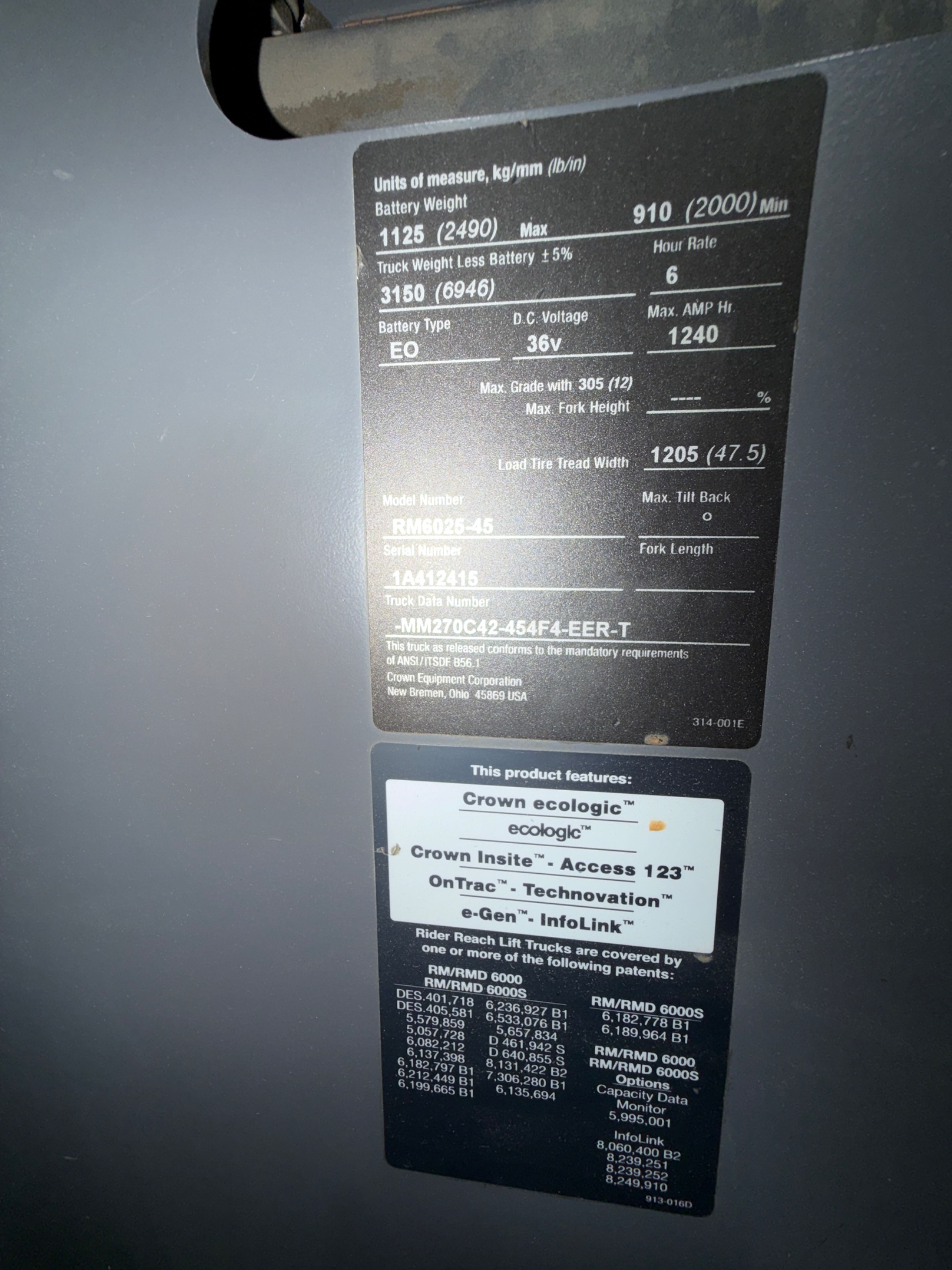Crown RM6025-45 Reach Truck - Document 6